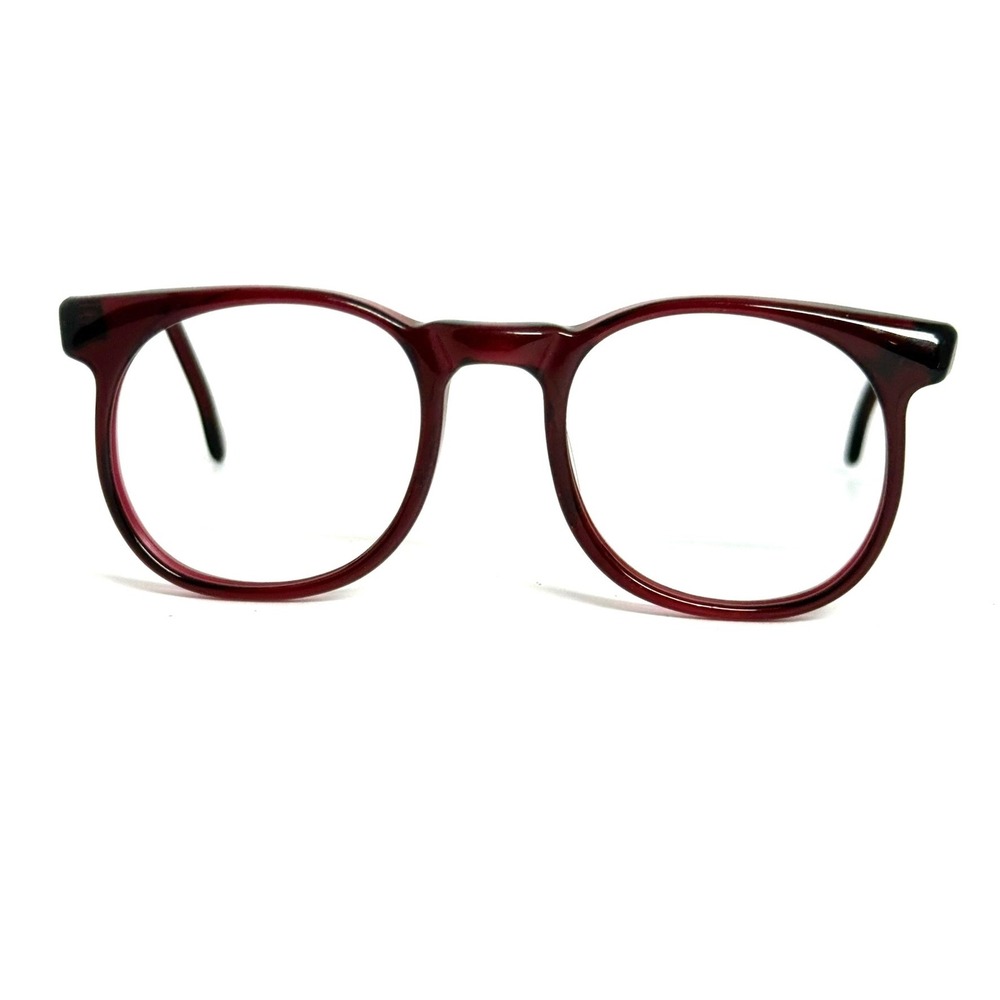 Vintage SRO Ivy Hall 130 Burgundy Round Eyeglass Frames Made in USA
